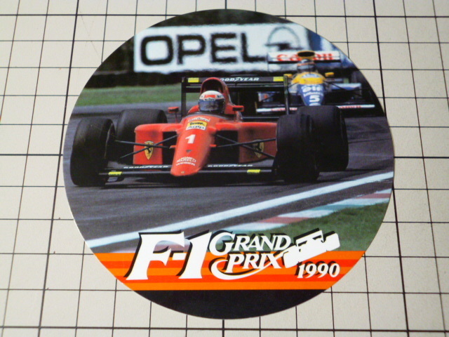 正規品 1990 F-1 GRAND PRIX ステッカー 当時物 です(100mm) F1 グランプリ