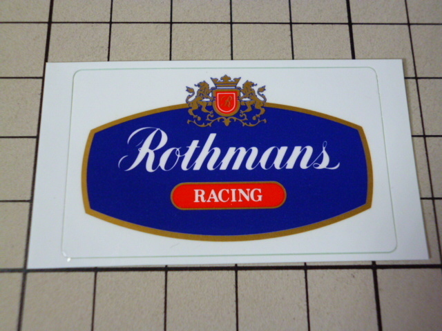 【小さめ】 純正品 Rothmans RACING ステッカー 当時物 です(48×30mm) ロスマンズ レーシング
