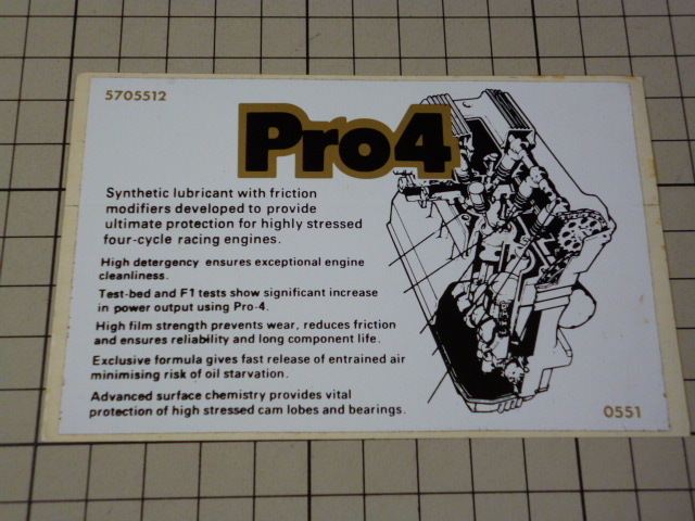 Pro4 ステッカー (114×73mm) 当時物 です