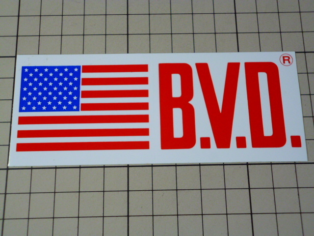 正規品 B.V.D. ステッカー 当時物 です(125×50mm) BVD