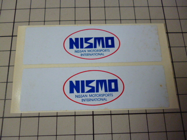 正規品 旧ロゴ NISMO NISSAN MOTOR SPORTS INTERNATIONAL ステッカー 1シート 当時物 です(1枚 85×25mm) 日産 NISSAN ニスモ