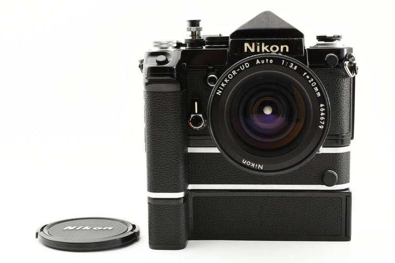 ★希少美品★ニコン　Nikon F2 アイレベル MD-2 MB-1 NIKKOR-UD AUTO 20mm F3.5 L4500 #444