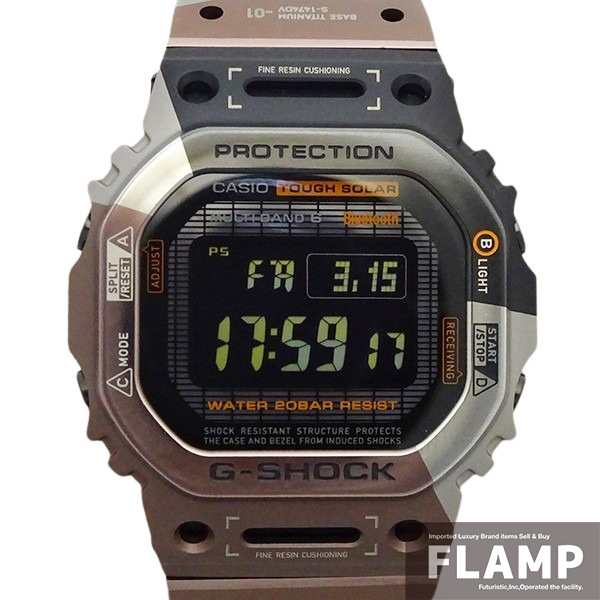 CASIO カシオ G-SHOCK GMW-B5000TVB-1JR ジオメトリックカモフラージュ 電波ソーラー メンズ 腕時計【美品中古】