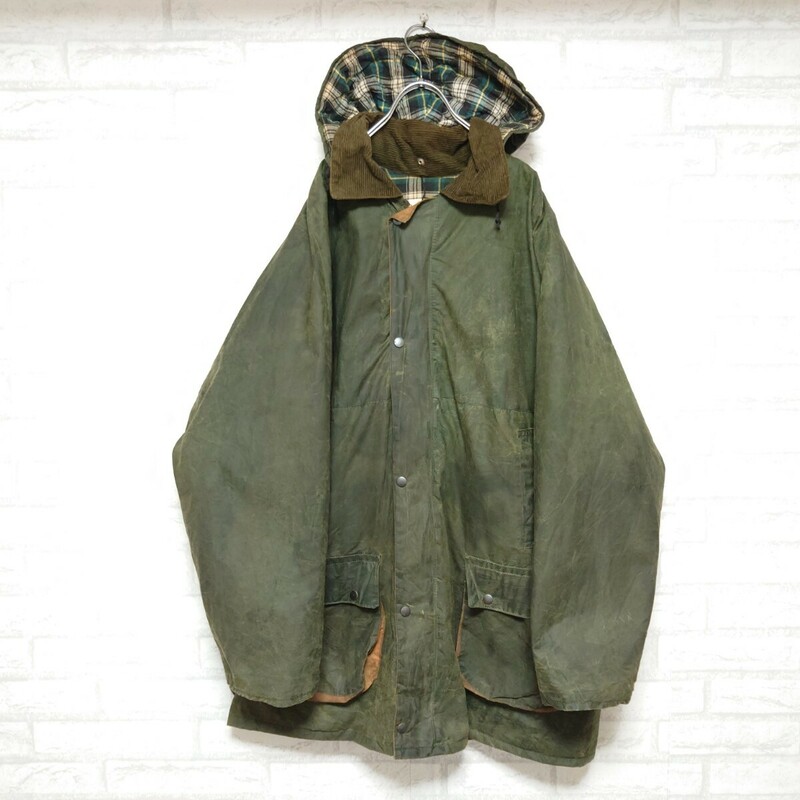 Made in England Quality オイルドコート フード付き ワックスコットン ハンティングジャケット Barbour