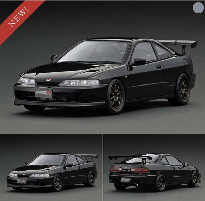 未開封新品/Ignition限定モデル「IG3060 1/18 Honda INTEGRA (DC2) TYPE R Black ホンダインテグラ(DC2) TYPE R」1/18スケールレジンモデル