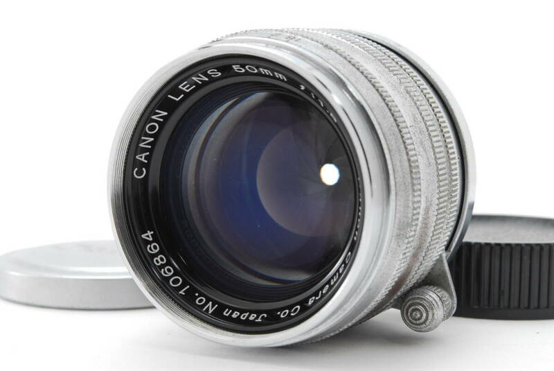 【良品】 Canon 50mm f/1.8 L39 Silver LTM Screw Mount MF Lens キヤノン 一眼レフ マニュアルフォーカス レンズ #1281