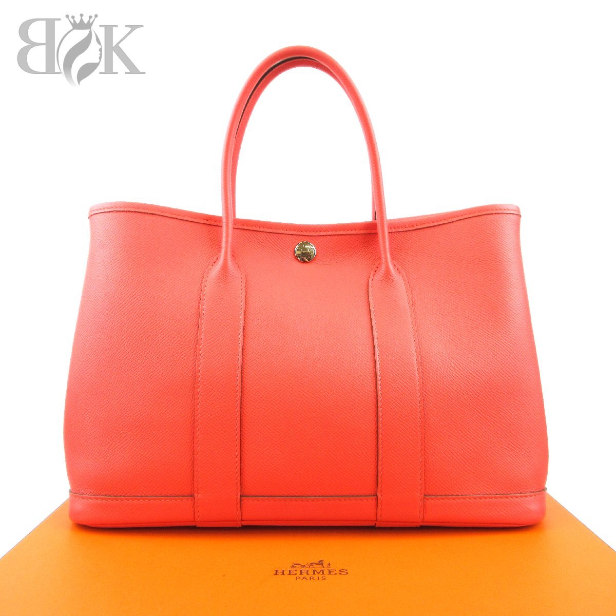 極美品 エルメス ガーデンパーティ30 ハンドバッグ ネゴンダ ブーゲンビリア C刻印 HERMES ◇