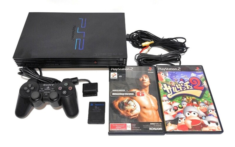 ソニー PS2-50000 ブラック メモリーカードとソフト付き「動作確認済」「即日発送」SCPH-50000