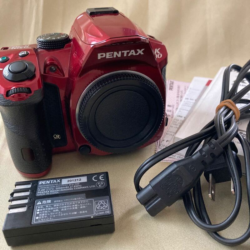 PENTAX ペンタックス K-30 K30レッド ボディ デジタル一眼レフカメラ 電源確認のみ@246131