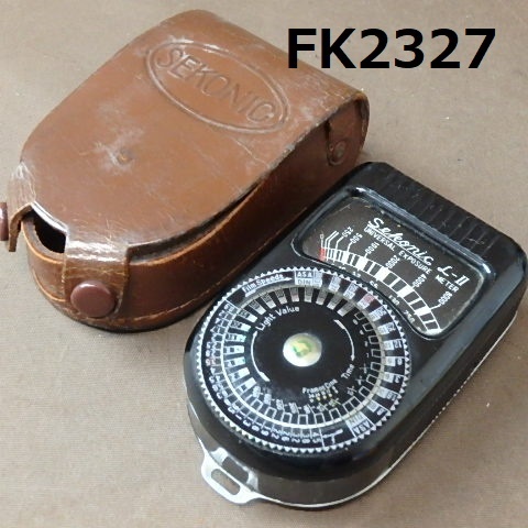 FK-2327　SEKONIC L-Ⅱ　アンティーク品　動作品　革ケース付　20240321