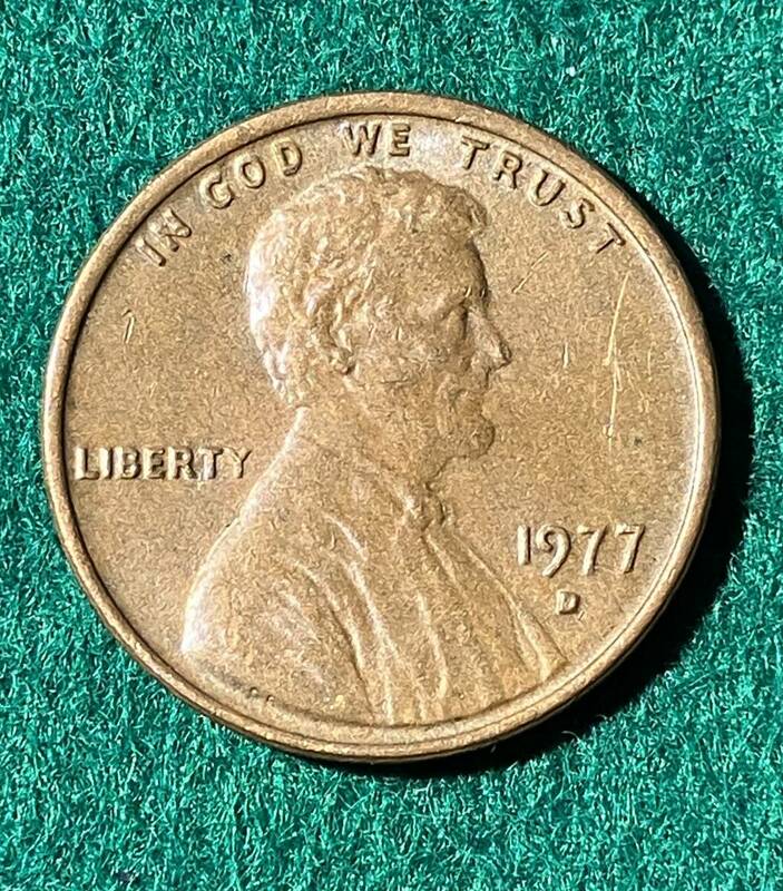 ★アメリカ・コイン 1977年・1セント銅貨（D）★（ペニー）