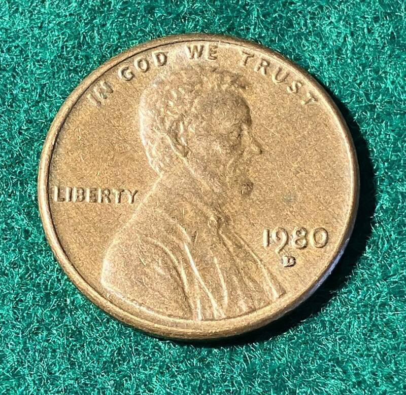 ★アメリカ・コイン 1980年・1セント銅貨（D）★ ペニー