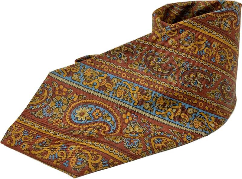 70年代 英国製 アバクロンビー&フィッチ ネクタイ abercrombie＆fitch ヴィンテージ vintage necktie made in england イギリス ブラウン