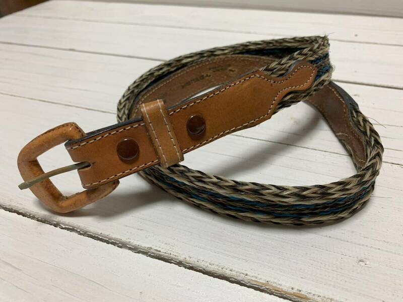 ホースヘア ベルト 30 馬の毛 horse hair belt 茶 ブラウン ホースヘアー 4