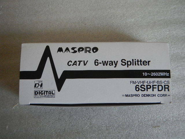 ◇マスプロ　CATV　6-way　splitter　6分配器屋内用　品番　6SPFDR　新品です。