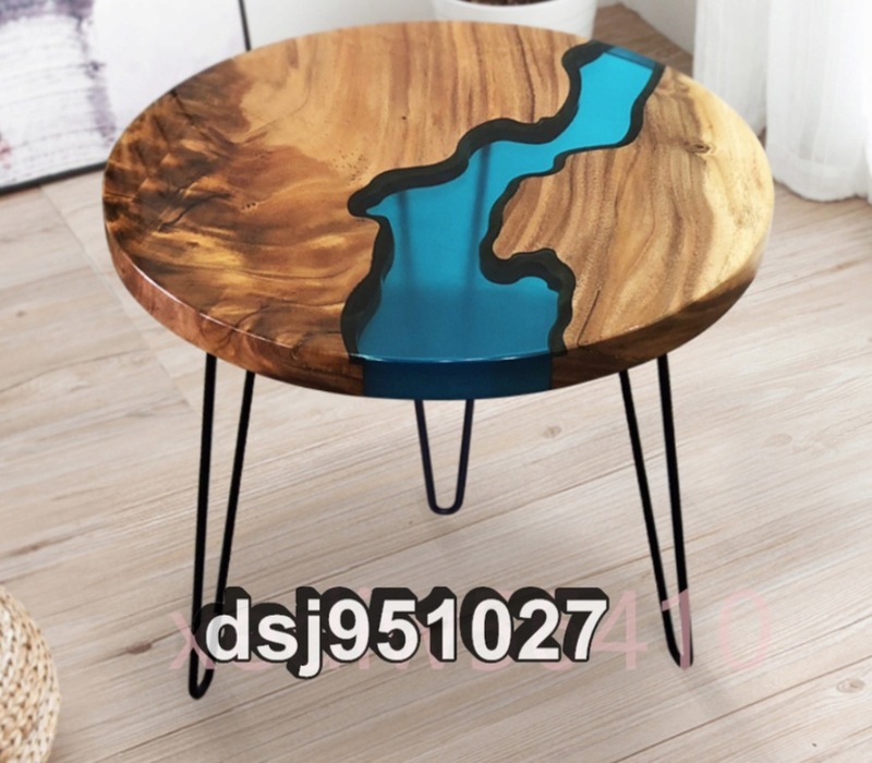 特売★高品質 コーヒーテーブル　一点物 くるみの木　レジンテーブル 机 リバーテーブル ウッドリバー テーブル 樹脂 オーダーメイド可