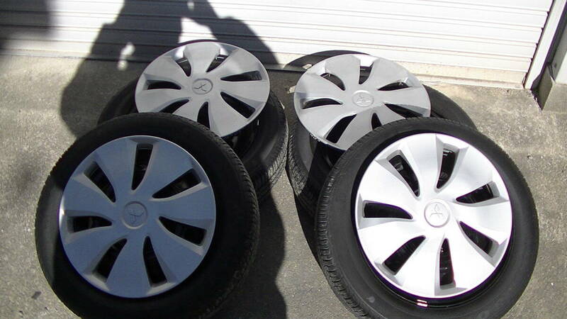 155/65R14★軽自動車ホイール 4本 4H PCD100 オフセット45、4.5J☆三菱ekワゴン純正 デイズ、ワゴンR、ムーヴ、アルト、ミライースなど