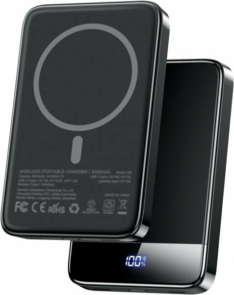 2023年モデル&MagSafe対応】iPhone15対応 モバイルバッテリー LCDバッテリー残量表示 磁気ワイヤレス充電 磁気ワイヤレス充電