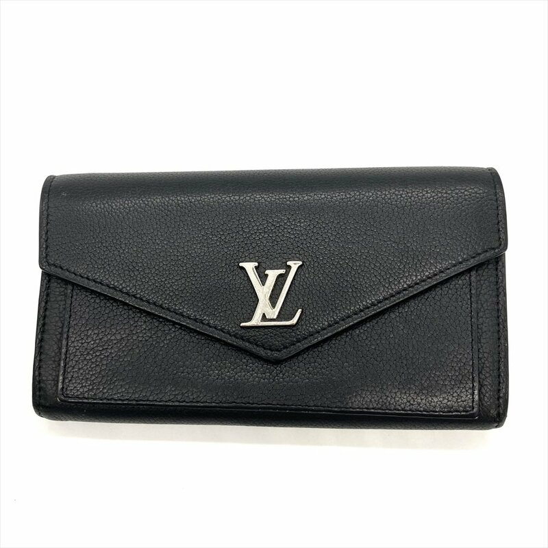 ルイヴィトン LOUIS VUITTON ポルトフォイユ マイロックミー 長財布 レザー M62530 ノワール シルバー金具 TA1280 メンズ