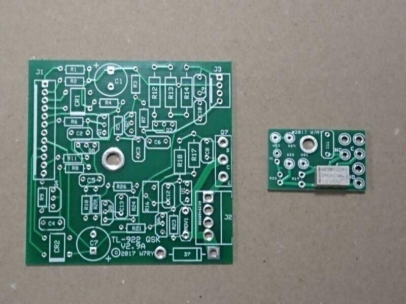 W7RY QSKボード TL-922用 バキュームリレーの制御、バイアス回路の刷新、照明ランプのLED化、SEND回路のソフトキー 化等が可能 送料無料