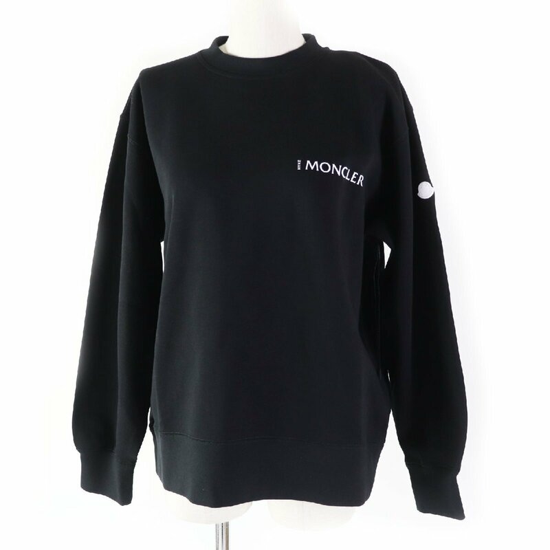 未使用品 MONCLER GENIUS 4 モンクレール ジーニアス 4 HYKE ハイク 22年製 SWEAT SHIRT WOMEN スウェット ブラック S 正規品 レディース