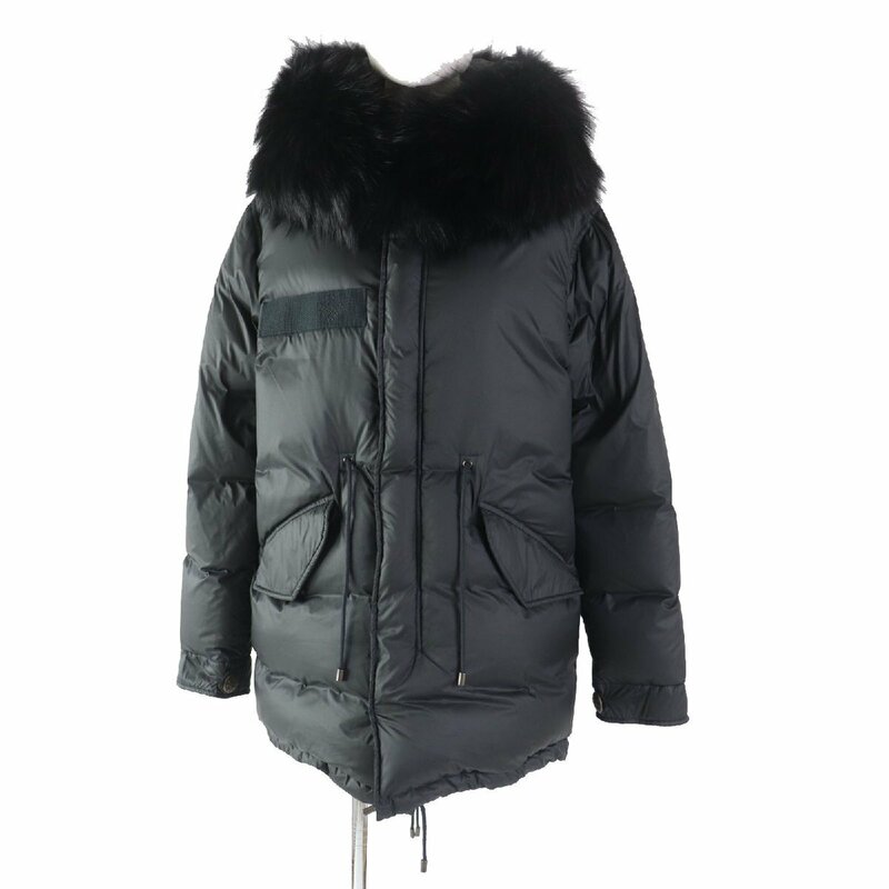 未使用品 ミスターアンドミセス イタリー 定価250000円 192XDJ0110 PARKA PUFFR ブラック ダウンジャケット XS ハンガー・ガーメント付き