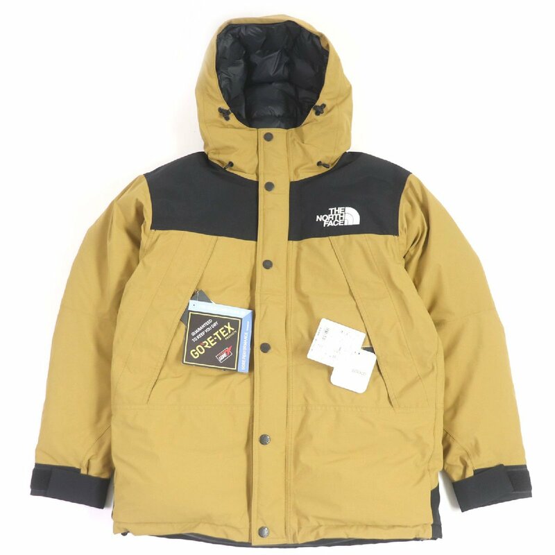 未使用品□ザ・ノースフェイス ND91930 GORE-TEX フーデッド マウンテン ダウンジャケット ブリティッシュカーキ M 正規品 メンズ タグ付き