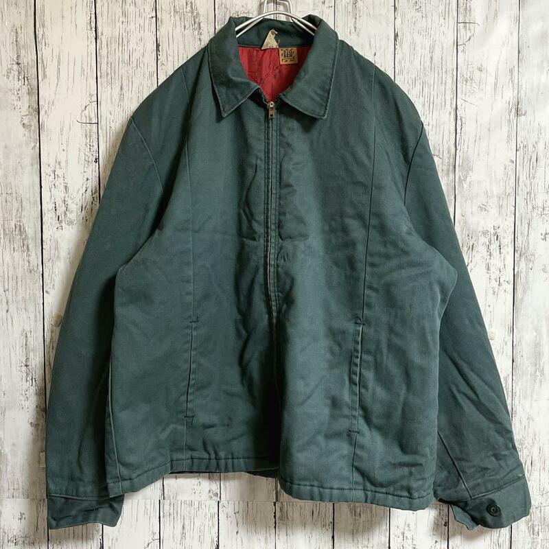 70's BIG BEN ビッグベン USA製 中綿入り ワークジャケット 緑系 無地 US古着 70年代ヴィンテージ アメカジ HTK3401