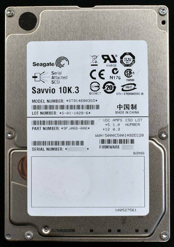 (国内発送) Seagate ST9146803SS SAS 2.5インチ HDD ディスク容量 146GB 10,000rpm 初期化済 中古動作品 (管:SA01 x3s