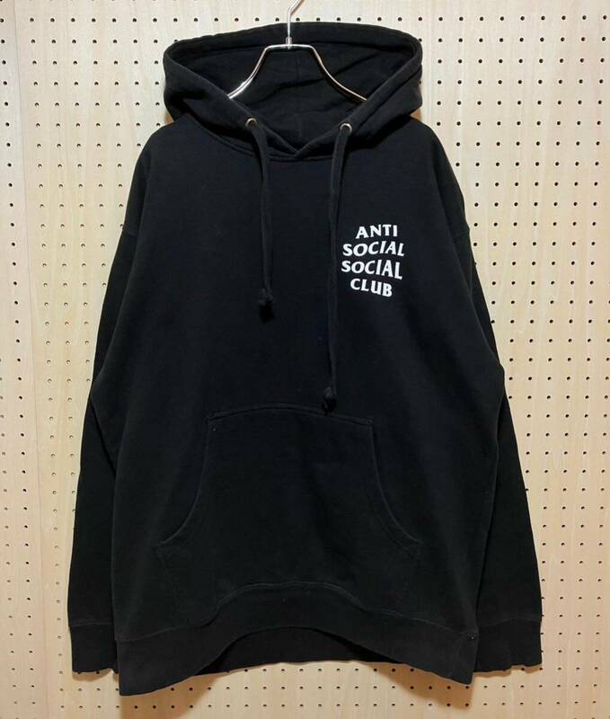 Anti Social Social Club Logo Print Hoodie Black アンチ ソーシャル クラブ ロゴ プリント フーディー ブラック 黒 パーカー 長袖 T150