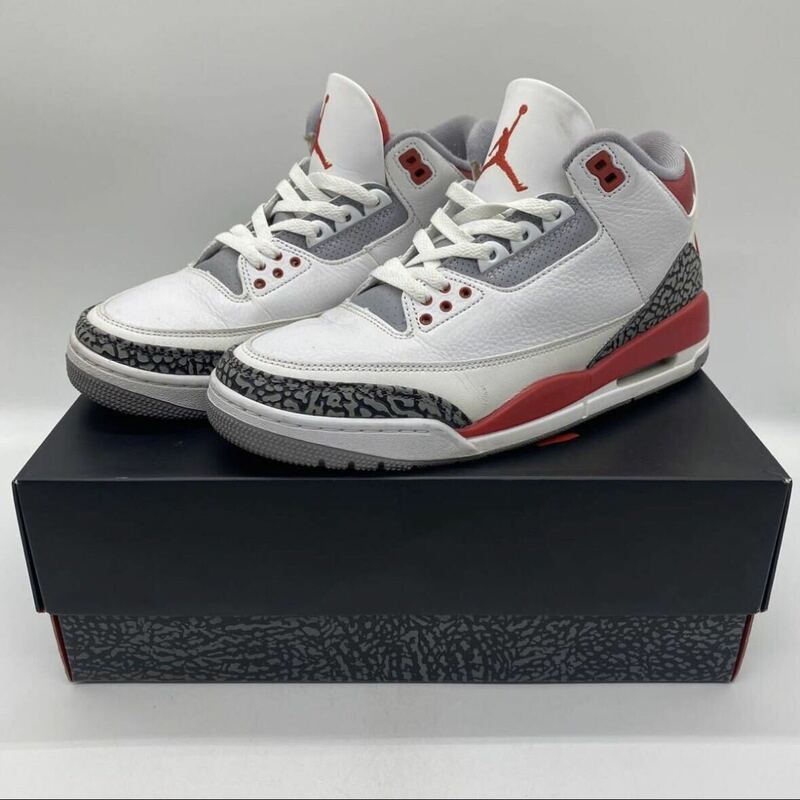 【27cm】USED NIKE AIR JORDAN 3 RETRO Fire Red ナイキ エア ジョーダン レトロ ファイア レッド (DN3707-160) 4571