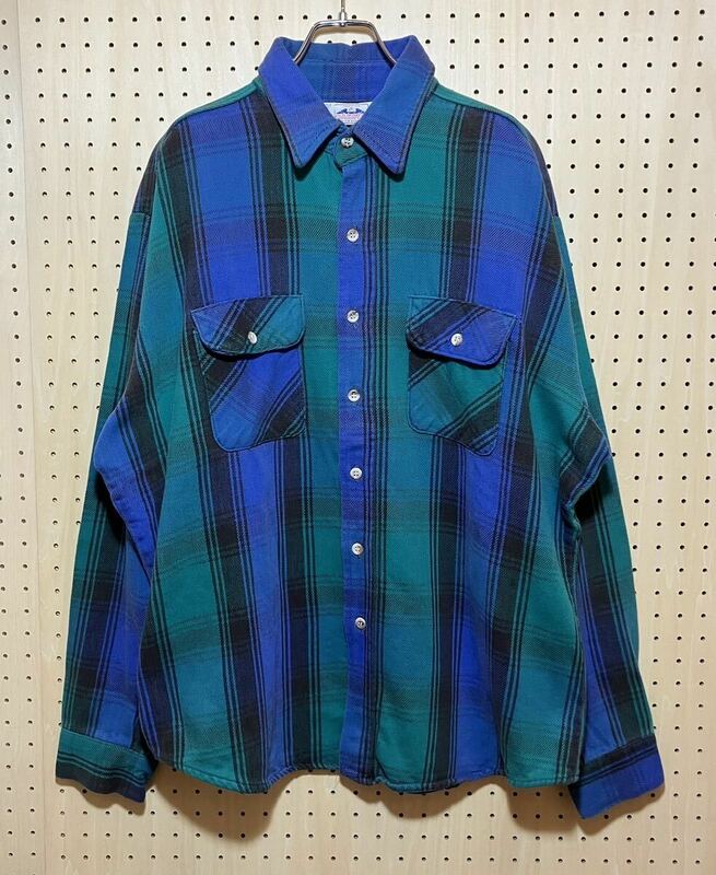 【XL】80s Vintage Dakota By Five Brother Heavy Flannel Shirt 80年代 ダコタ バイ ファイブ ブラザー ネル シャツ USA製 T195