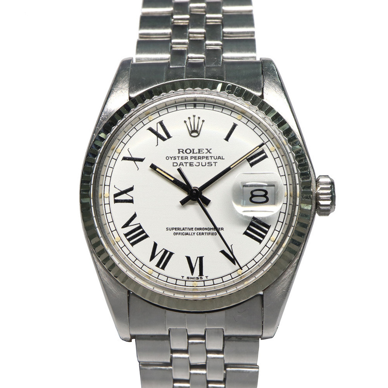 【名古屋】ロレックス デイトジャスト 1601/4 SS WG ホワイト バックリー 36番台 自動巻 メンズ腕時計 ヴィンテージ 男