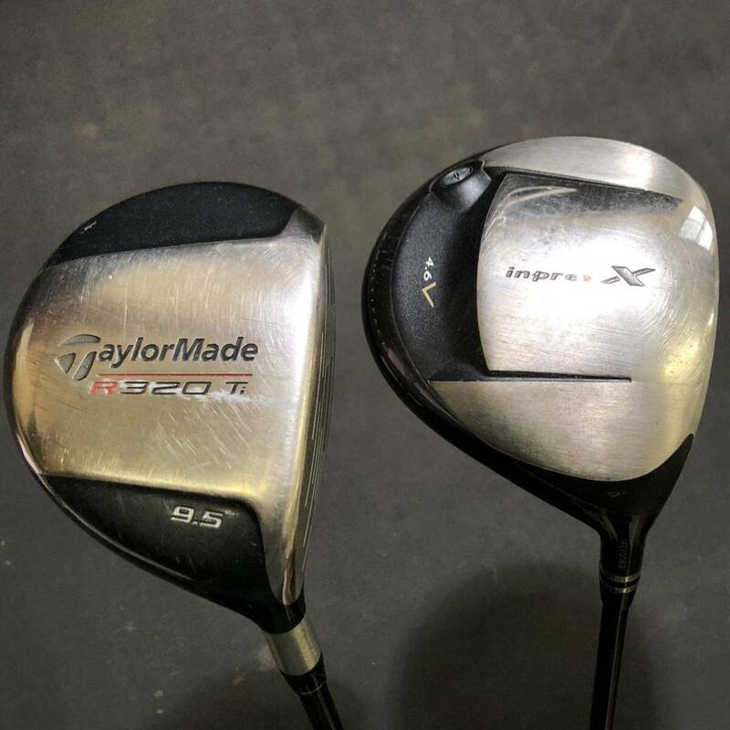 S686【2本セット】ヤマハ inpres X 4.6V / TaylorMade テーラーメイド　R320 Ti 9.5° 中古品 ゴルフクラブ 長期保管品 現状品