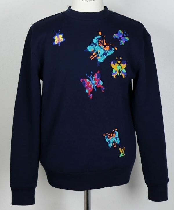 23SS LOUIS VUITTON ルイヴィトン バタフライ エンブロイダリー スウェット S Butterfly Embroidered Sweat Pullover b7829