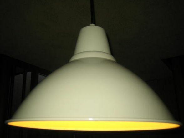 レア 美品★ペンダントランプ ホワイト ボール型蛍光ランプ付 シェード直径38cm　照明★