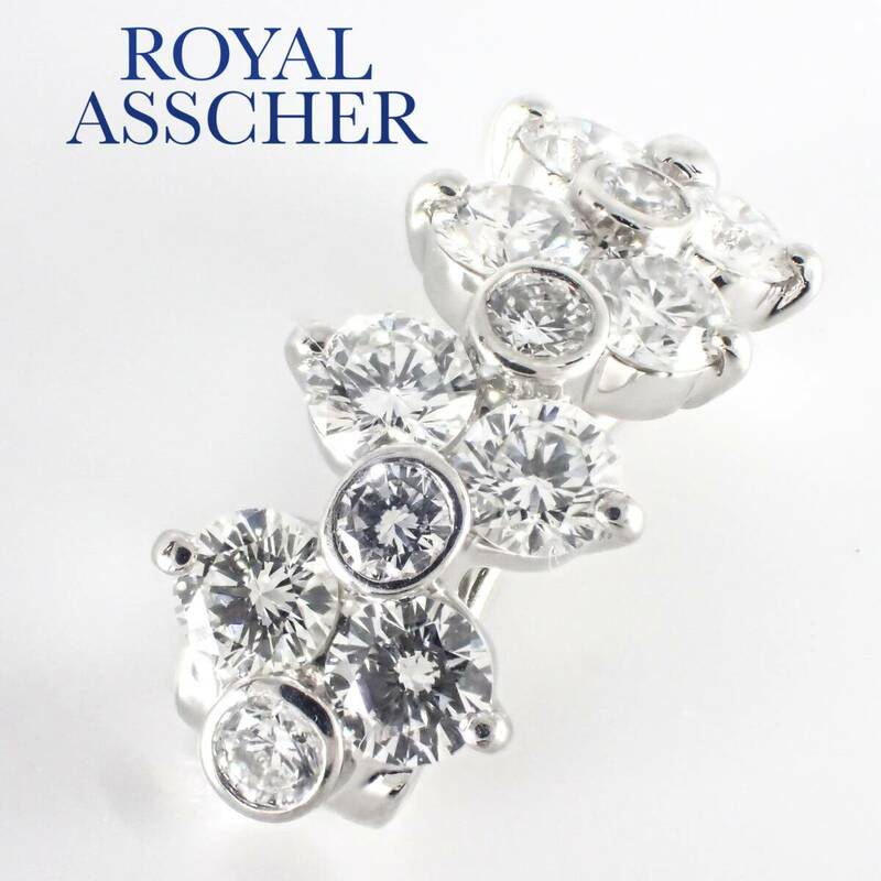 ロイヤルアッシャー ROYAL ASSCHER ダイヤモンド 0.65ct Pt900 ペンダントトップ プラチナ