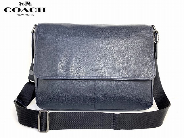 送料無料★完売モデル コーチ メンズ COACH メトロポリタン ペブルド レザー ショルダーバッグ メッセンジャーバッグ