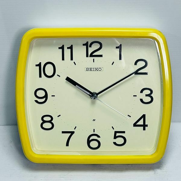 1970's　SEIKO セイコー 掛時計 TA725Y 黄色 イエロー 昭和レトロ アンティーク ビンテージ ポップ スペースエイジ