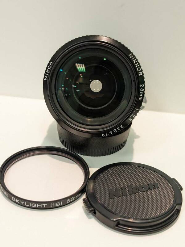 【B13906AK】Nikon ニコン NIKKOR 28mm F3.5 カメラレンズ レンズ　動作未確認