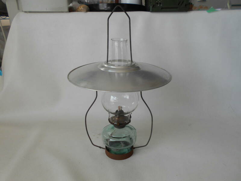 H / オイルランプ ランタン 吊り下げランプ 気泡の入った古いガラスのオイルランタン 安全壺 グリーン キャンプ 災害時 アウトドア レトロ