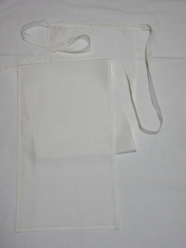 ☆限定品　正絹　手作り 日本の伝統的下着　白褌（ふんどし）　垂れ巾２５