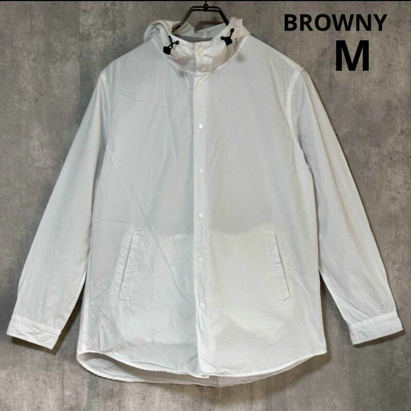 ブラウニー　BROWNY パーカーシャツ　スナップボタン　綿　M