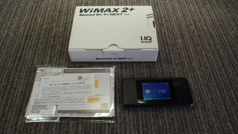 ▲こ3-3　UQ WiMAX2+ Speed Wi-Fi NEXT W06 モバイルルーター 現状品