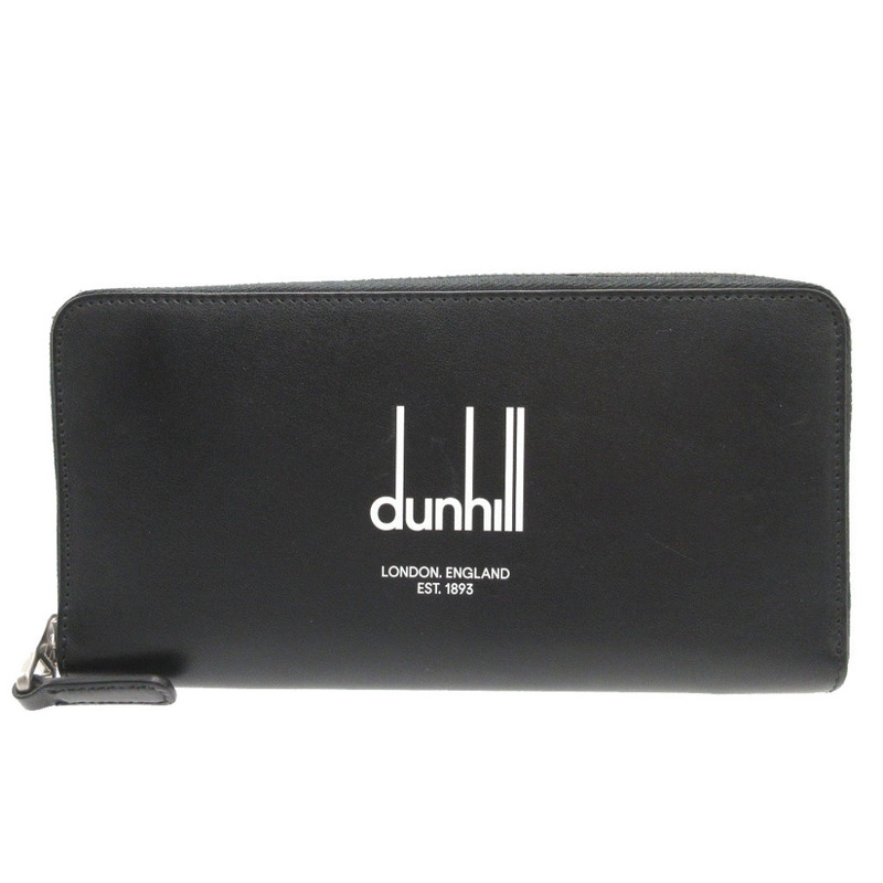 美品 ダンヒル レガシー レザー ブラック 黒 ラウンドファスナー長財布 財布 0079 dunhill