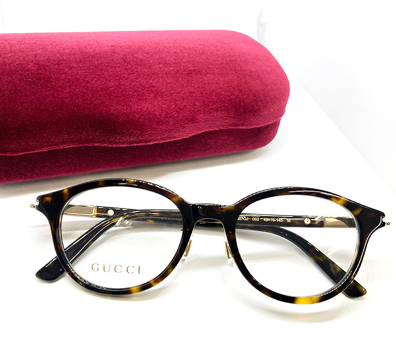 GUCCI グッチ 正規品 メガネフレーム GG1507OJ-002 HAVANA べっ甲柄 ブラウンデミ TORTOISE 新品 ボストン めがね 赤ケース 度付き加工可