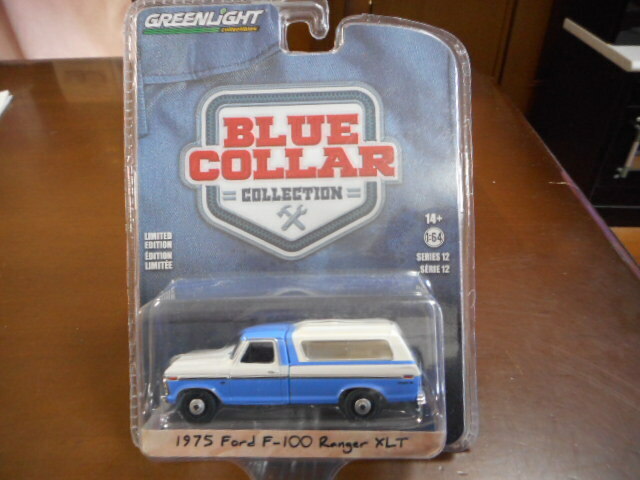 ★★1/64 グリーンライト フォード F100 XLT シングルキャブ 1975 Greenlight Ford F100 Ranger XLT Blue Collar★★