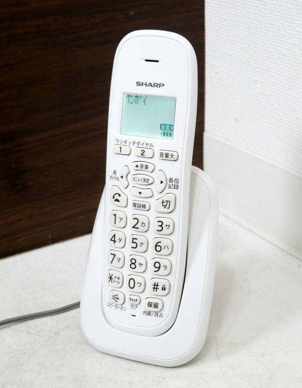 ▲(R604-E29)動作品 シャープ SHARP デジタルコードレス電話機 増設子機 JD-KE100 充電器付き
