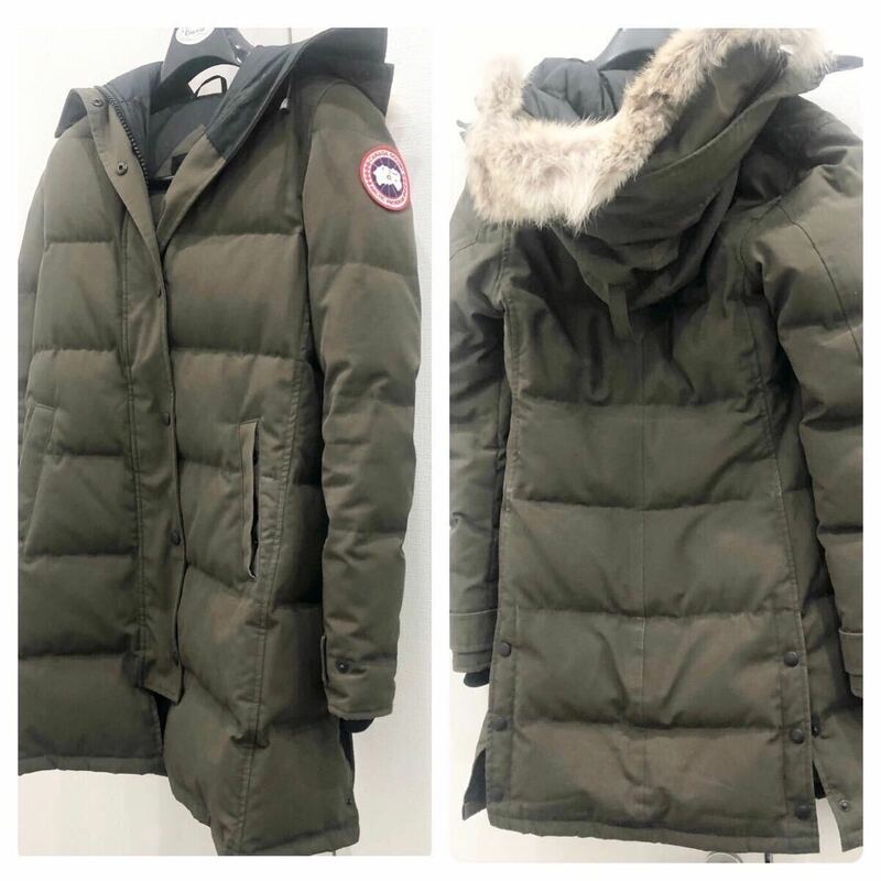 美品 CANADA GOOSE カナダグース レディース ダウンジャケット アウター アースカラー カーキ ダウン