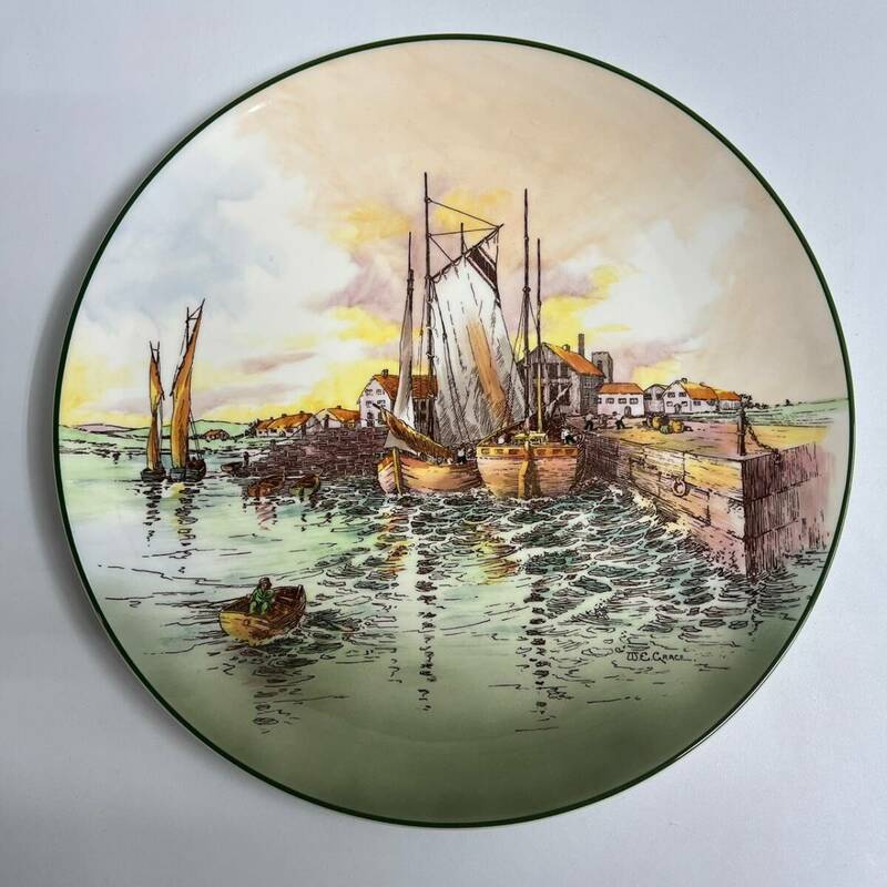 ロイヤルドルトン　ROYAL DOULTON　HOME WATERS　D.6434　飾り皿　絵皿　プレート　イングランド製